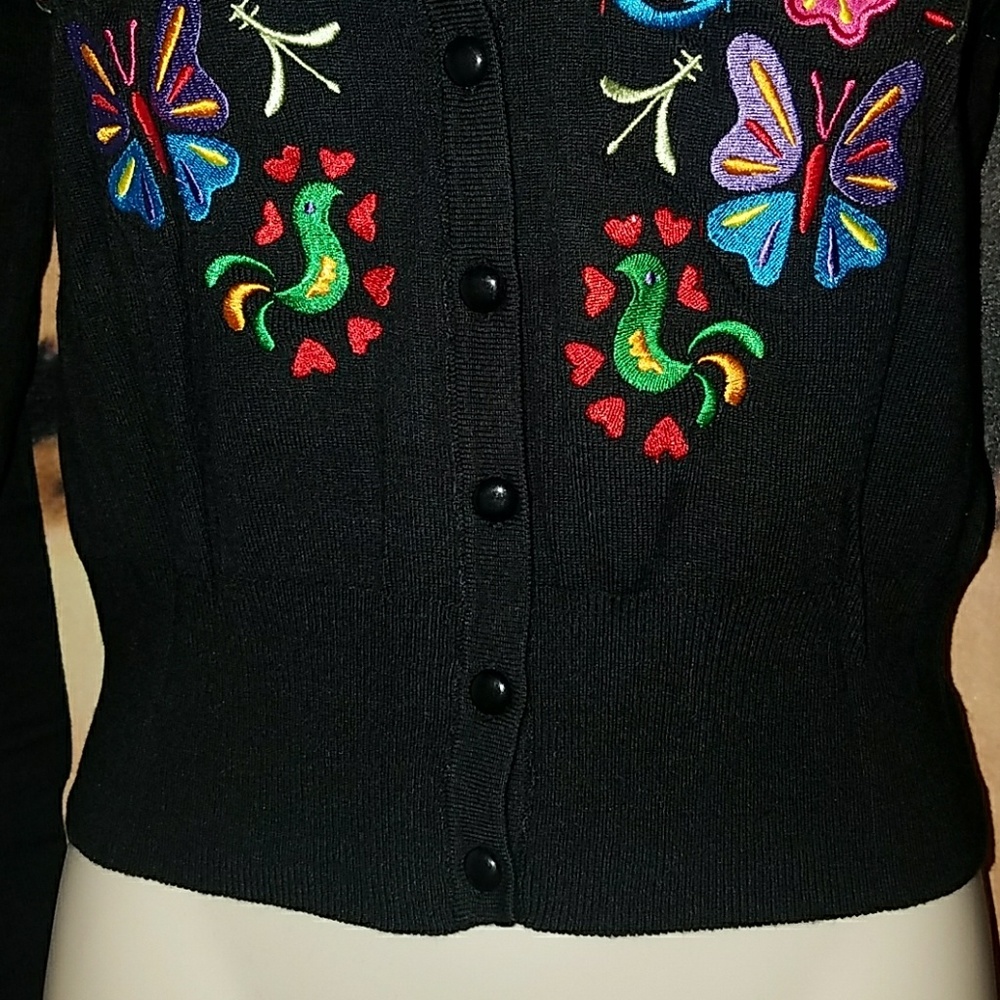 Banjo & Cake Rabbit Peacock Bird Cardigan - Picture 6 of 8